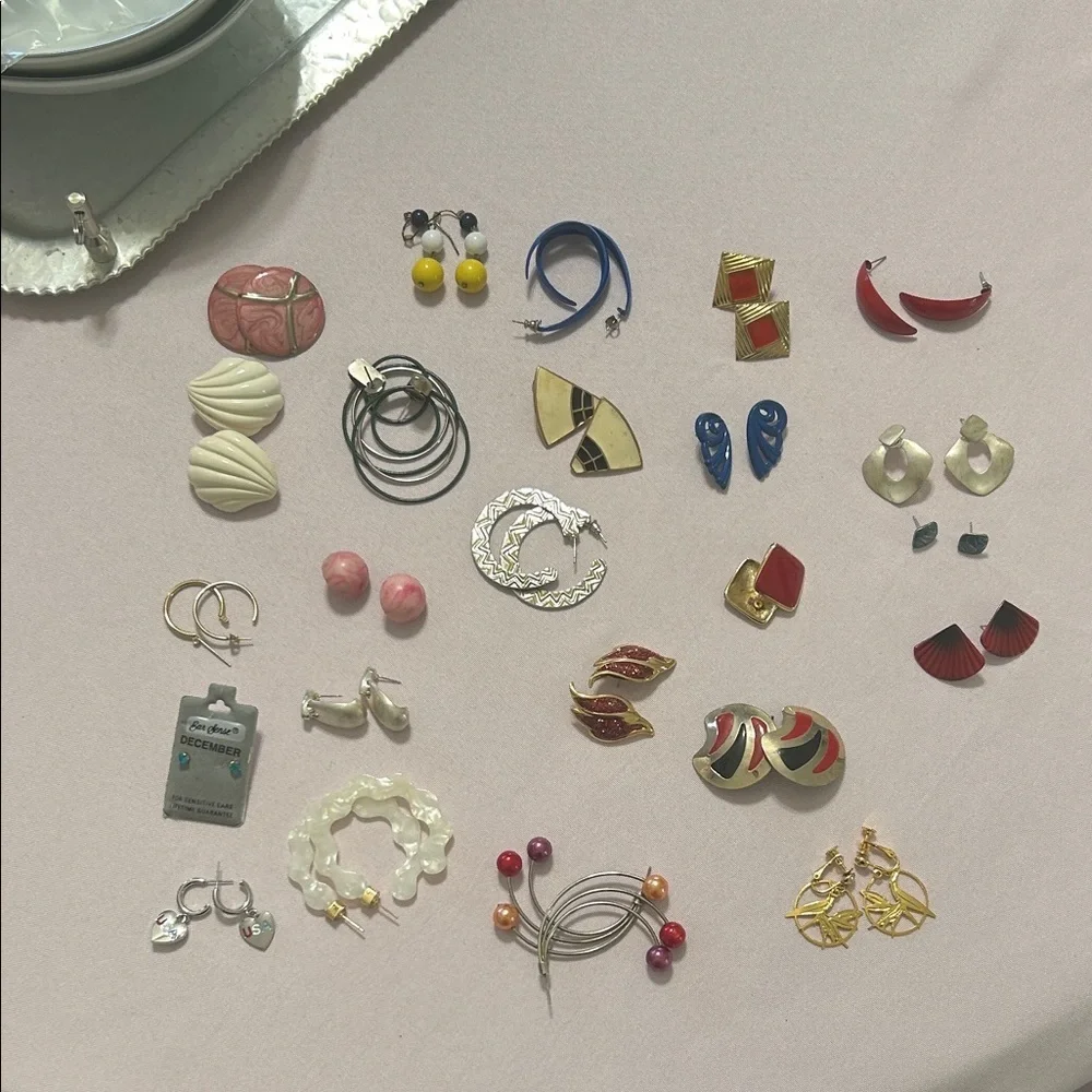 Assorted Women’s Colorful Hoop and Stud Earring Set - Mixed Colors